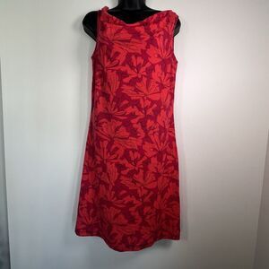 Title Nine Breeze Sleeveless Tank Dress Small Coral Pink Purple Floral